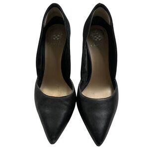 Vince Camuto Black Leather Pointed Toe D Orsay Heels Womens Size 9.5M 41